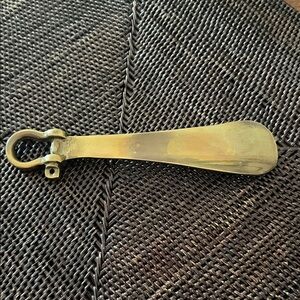 Elegant Vintage Gold Brass Shoe Horn
